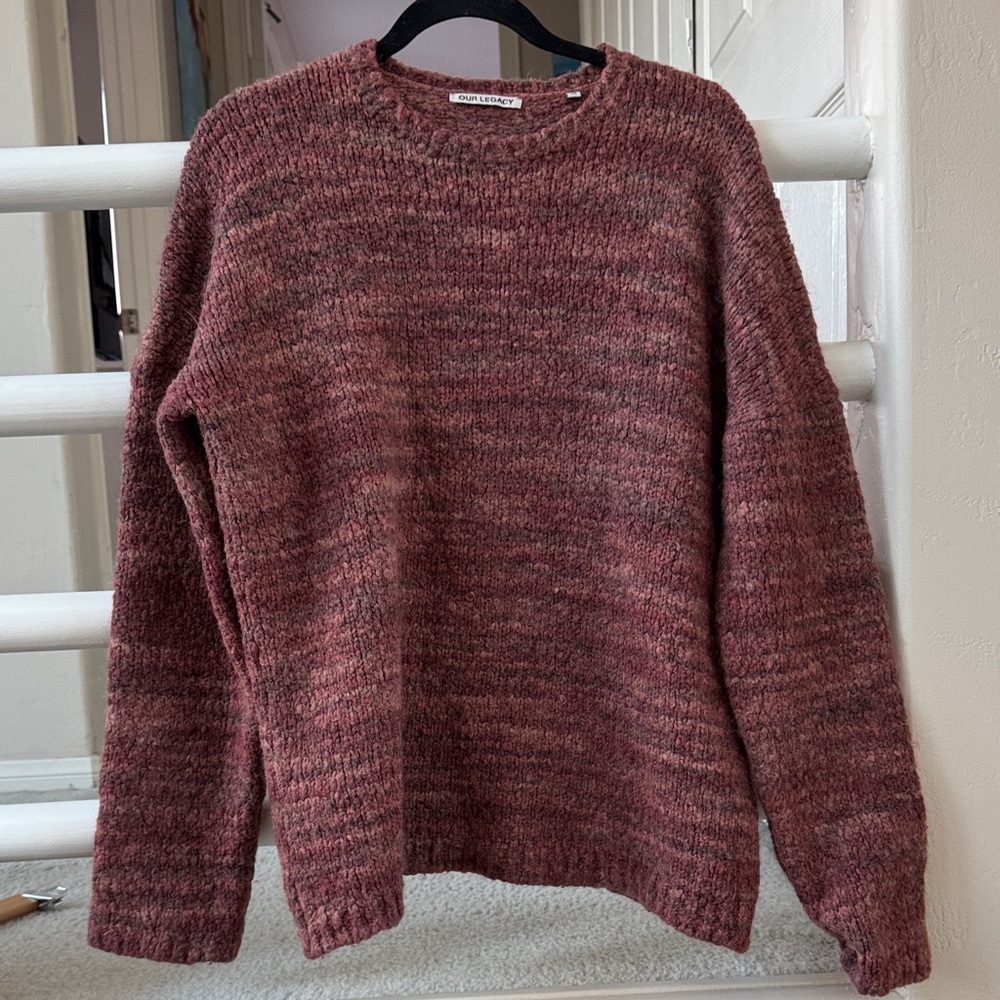 Our Legacy Burgundy Knit Sweater